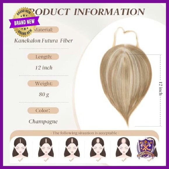 5.5x4 Pre-Cut Lace Front Synthetic Hair Topper Glueless Wear & Go
